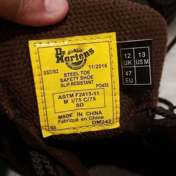 Doc Marten's Industrial Steel Toe Mens Boots Sz 13 - Picture 5 of 9